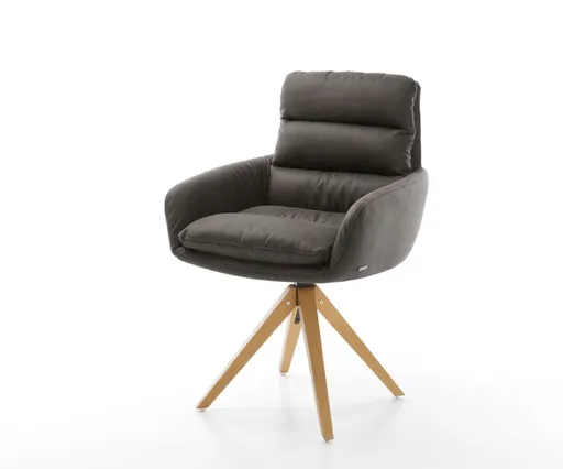 Otočná židle Abelia-Flex s područkami antracitová vintage