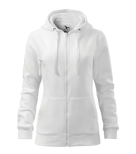 MALFINI Dámská mikina Trendy Zipper - Bílá | XL