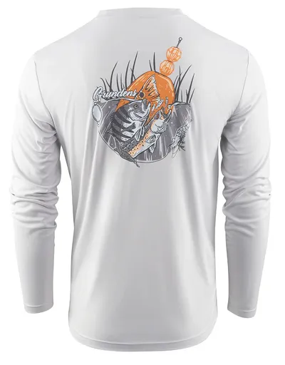 Grundéns triko poppin south ls tech tee glacier - l