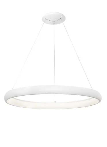 Nova Luce LED závěsné svítidlo Albi ve dvou velikostech a třech barvách - pr. 610 x 60 x 1140 mm, 50 W, 3000 K, stmívatelné, bílé NV 8105601 D