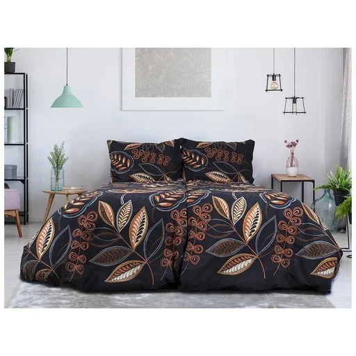 B.E.S. Petrovice Flanelové povlečení Noční listí, 140 x 200 cm, 70 x 90 cm