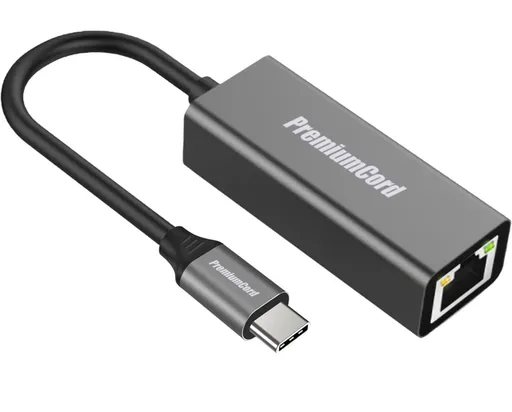 PremiumCord Převodník USB-C na Gigabit kon. RJ45