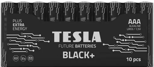 TESLA BATTERIES AAA BLACK+ 10 MULTIPACK (R03 / SHRINK 10 PCS)