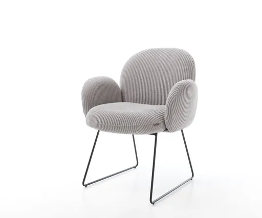 Jídelní židle Nube-Flex tenká podnož kovová černá manšestrová