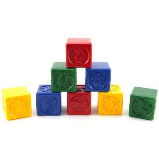 Teddies Plastové obrázkové kostky