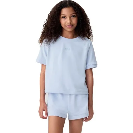 GAP LOGO RAGLAN Dívčí mikina, světle modrá, velikost