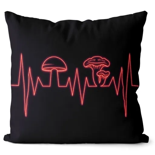 Polštářek Mushroom heartbeat (Velikost: 55 x 55 cm)