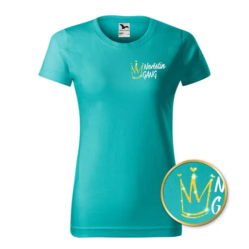 Bontis Tričko Tým nevěsty TŘPYTIVÁ KORUNKA - Emerald | XL