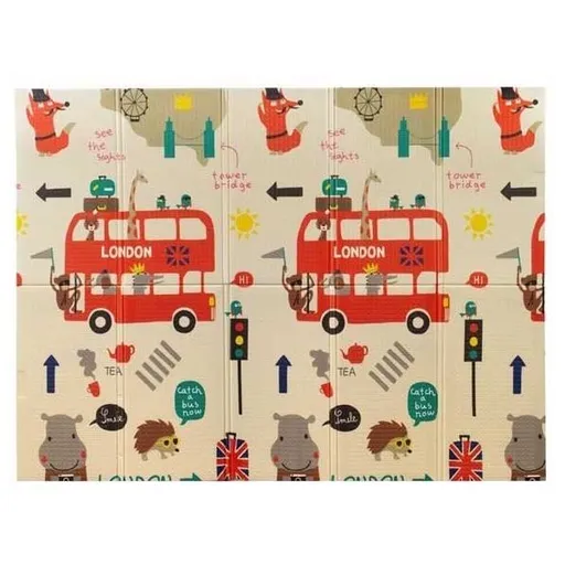 PLAYTO LONDÝN Multifunkční skládací hrací podložka, mix, velikost