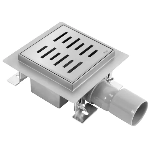 REA Podlahová vpusť LINE 120x120 kartáčovaný nikl REA-G6204