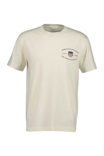 TRIČKO GANT GRAPHIC SS TSHIRT CREAMED WHITE
