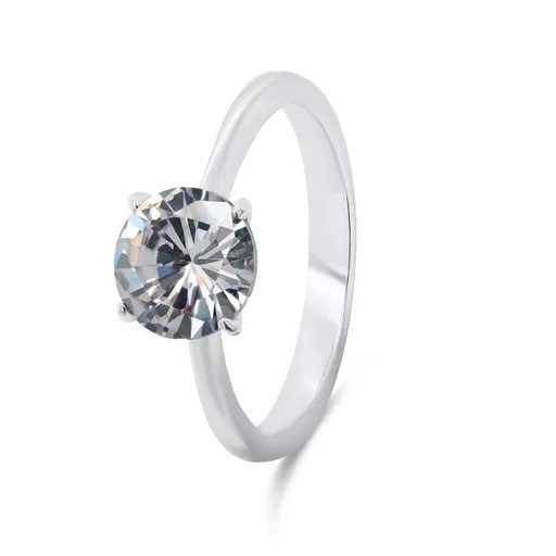 Brilio Silver Nadčasový stříbrný prsten s čirým zirkonem RI057W 50 mm