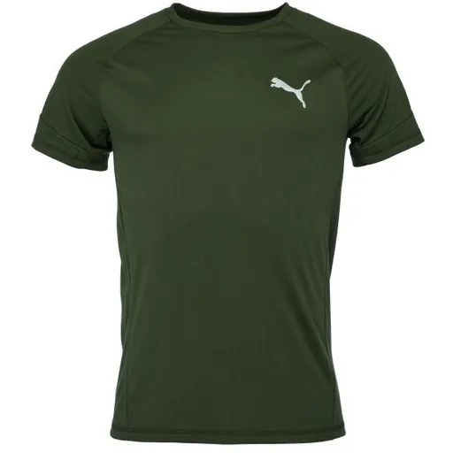 Puma EVOSTRIPE TEE Pánské tričko, tmavě zelená, velikost