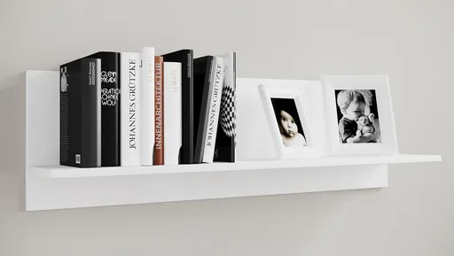 VCM Nástěnná police Usilo, bílá