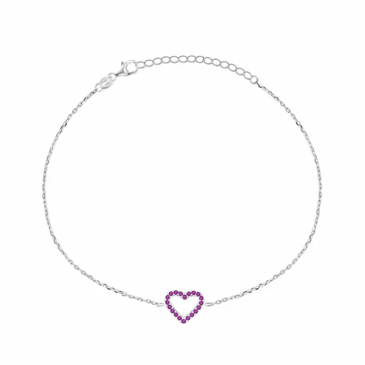 Brilio Silver Krásný stříbrný náramek se srdíčkem BRC39WR