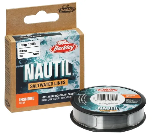 Berkley fluorocarbon nautil inshore fluorocarbon clear 50 m - 0,40 mm 9 kg