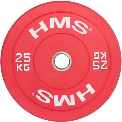 HMS BUMPER 25 KG x 50 MM Barevný bumper kotouč, červená, velikost 25 KG