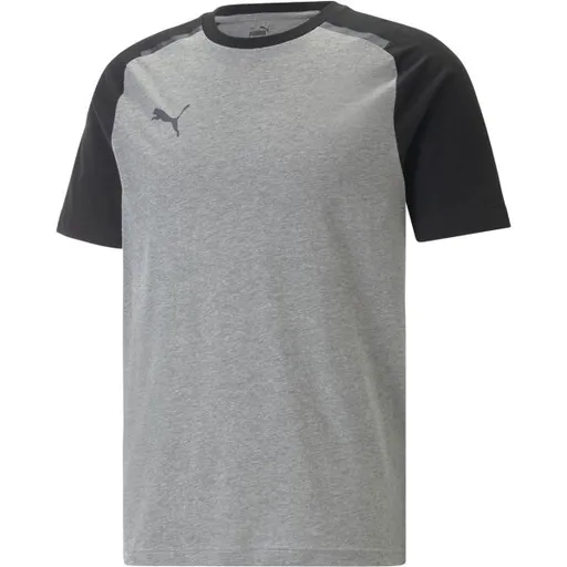 Puma TEAMCUP CASUALS TEE Fotbalové triko, tmavě šedá, velikost