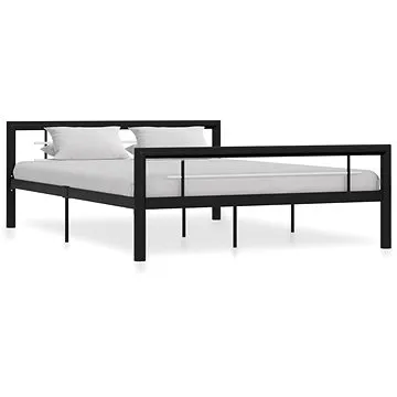 Shumee černobílý kov 120×200 cm, 284552 (284552)