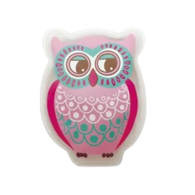 Hřejivý gelový polštářek Sovička, růžová