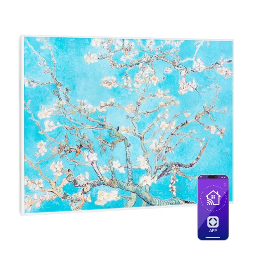 Klarstein Wonderwall Air Art Smart, infračervený ohřívač, 80 x 60 cm, 500 W, květy