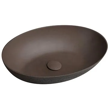 SAPHO FORMIGO betonové umyvadlo, 60x14,5x40,5 cm, tmavě hnědá                                        (FG024)