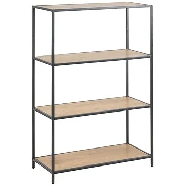 Regál / knihovna s 4 policemi Seford, 114 cm, dub (A1002727)