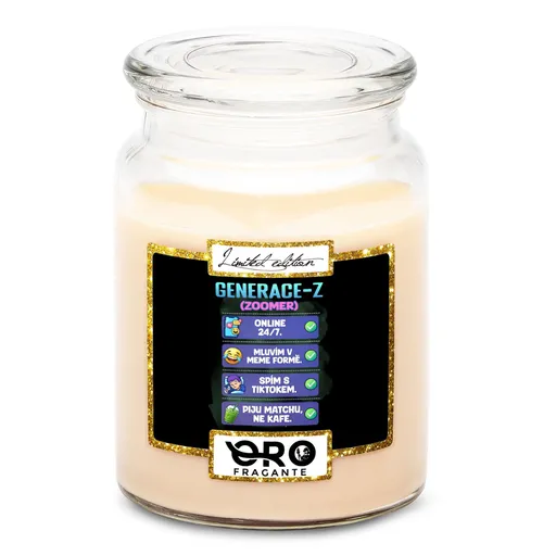 Svíčka Generace Z – nastavení (Vůně svíčky: Vanilka)
