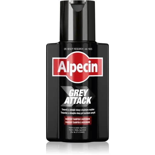 Alpecin Grey Attack kofeinový šampon proti šedivění vlasů pro muže 200 ml