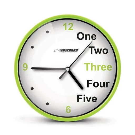 Esperanza EHC014G nástěnné hodiny PRAGUE 20 cm, zelená
