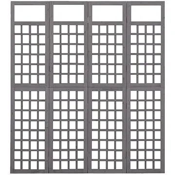 Shumee 4dílná treláž masivní jedlové dřevo šedý 161×180 cm, 316487 (316487)