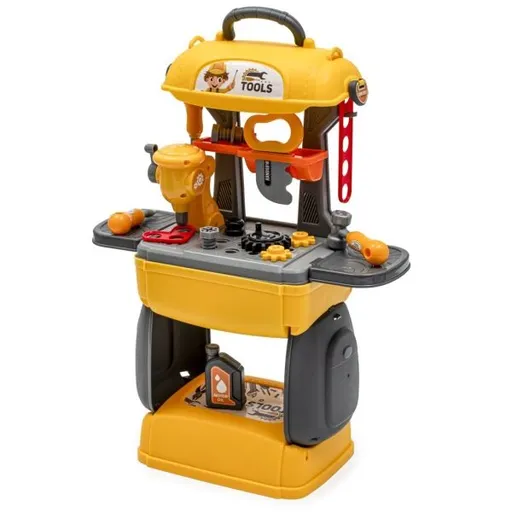 BABY MIX CHILDREN'S WORKSHOP 3v1 Dětská dílna, žlutá, velikost