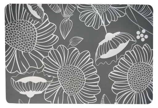 Plastové prostírání TORO 28x43cm květiny Varianta: ŠEDIVÁ