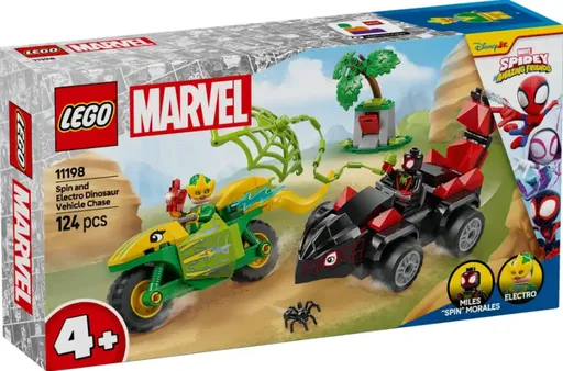 Spin, Electro a honička s dinosauřím vozidlem - LEGO® Marvel (11198)