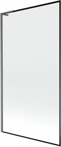 MEXEN/S Next L vanová zástěna FIX 100 x 150, černá vzor,  grafit kartáčovaná 895-100-000-03-70-66