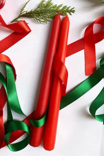 Sada svíček (2 kusy) Premium Christmas 2 - Red