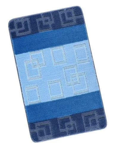 Bellatex Koupelnová předložka Bany Kostka modrá, 60 x 100 cm