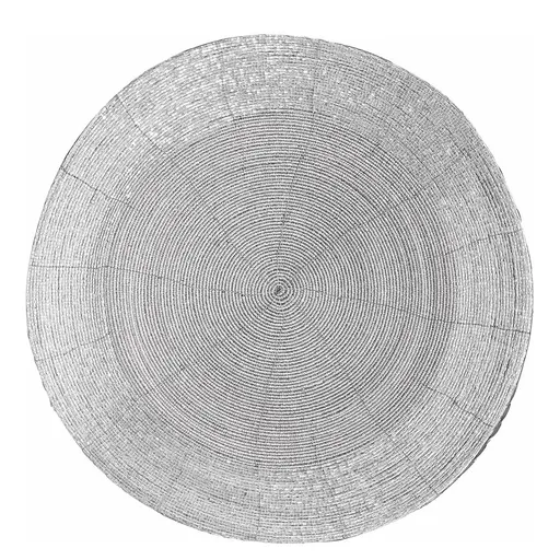 SHINE ON Prostírání s perlami 35 cm - stříbrná