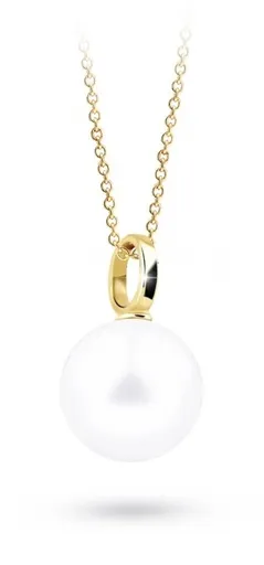 Cutie Jewellery Elegantní přívěsek ze žlutého zlata s pravou perlou Z3029-40-C4-X-1