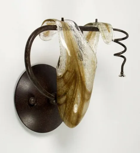 Nástěnná lampa s patinovaným skleněným stínidlem G9 40W L&H Magma