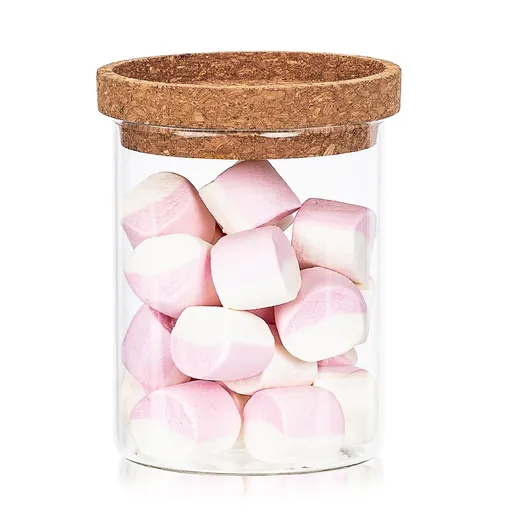 4Home Skleněná dóza na potraviny s víkem Cork, 650 ml, 650 ml