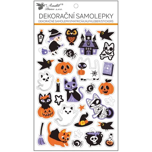 Samolepky Halloween kočky 14,5 x 25 cm