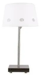 Saténová/bílá kancelářská stolní lampa