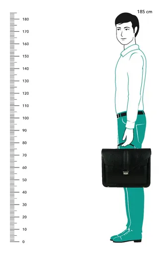 Pánská aktovka REAbags 7173B Black/Nickel