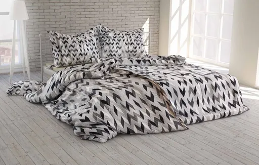 Polášek Krepové povlečení Šipky - Šedá | 40 x 40 cm