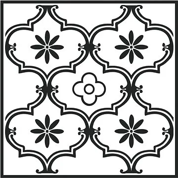 Samolepicí podlahové čtverce "ornament", 2745052, 11 ks = 1m2 (2745052)