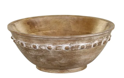 Dřevěná servírovací mísa z mangového dřeva Tours Bowl - Ø 25*8 cm / 2L Chic Antique
