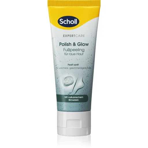 Scholl Foot Cream Polish & Glow exfoliační peeling na nohy 75 ml