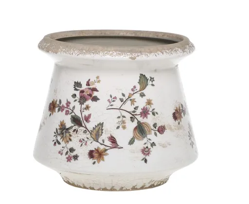 Keramický květináč / váza s květy Nancy - Ø 17*16 cm Chic Antique