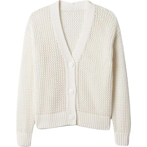 GAP LS CROCHET Dámský svetr, bílá, velikost